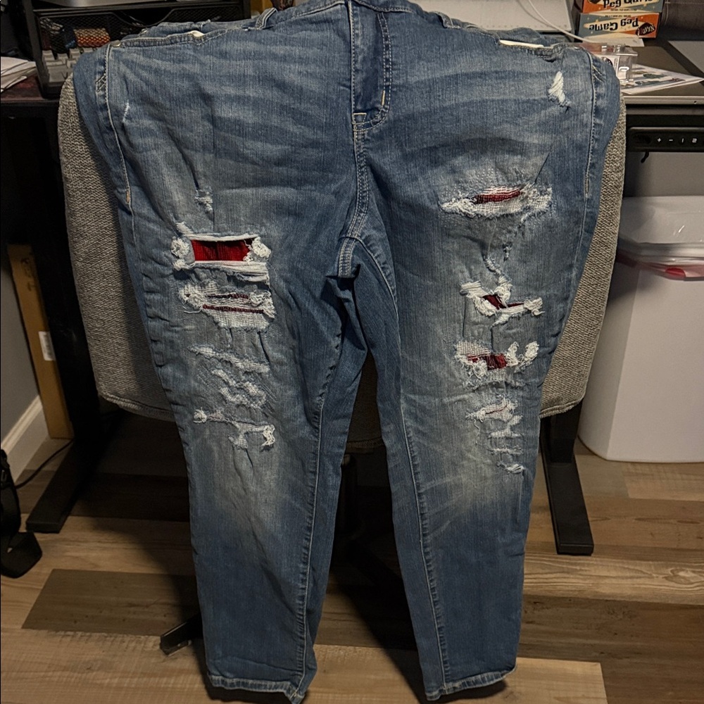 Torrid Blue Boyfriend Straight Jeans